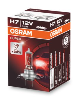 H7 12V- 55W (PX26d) ( +30% ) Super 64210SUP